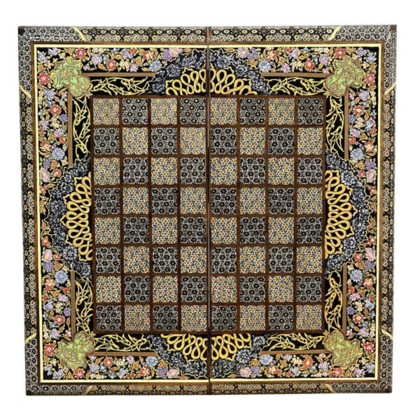 Persian Inlaid Wooden Marquetry Chess Board Model Soha
