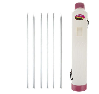 Set of Persian Mangal Portable Charcoal Grill – Stainless Steel & Skewers