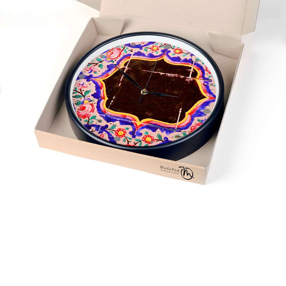 Persian-Inspired Analog Patterned Wall Clock – Atefeh