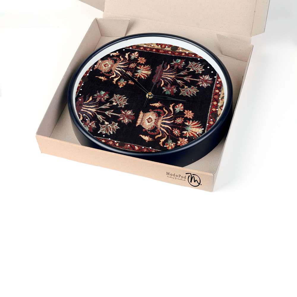 Persian-Inspired Analog Patterned Wall Clock – Ghalicheh