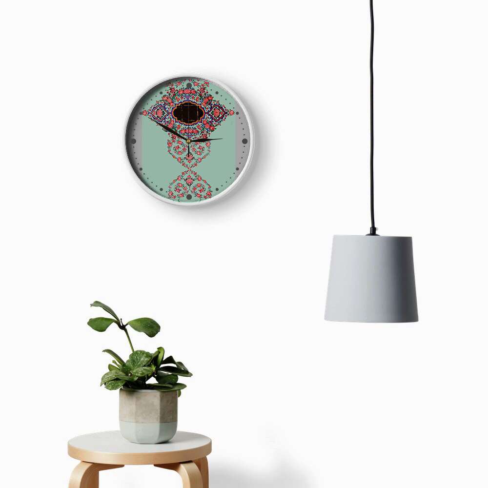 Persian-Inspired Analog Patterned Wall Clock – Nojavan