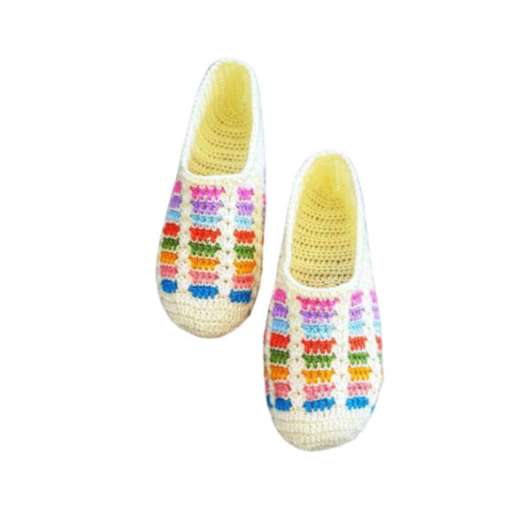 Crochet Slippers for Women Cotton Knitted Model Ahoora
