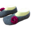 Crochet Slippers for Women Acrylic fiber Knitted Flower