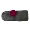 Crochet Slippers for Women Acrylic fiber Knitted Flower