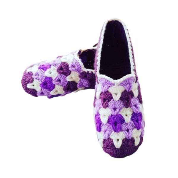 Crochet Slippers for Women Cotton Knitted Model Homa