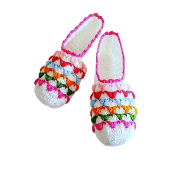 Crochet Slippers for Women Cotton Knitted Model Negin