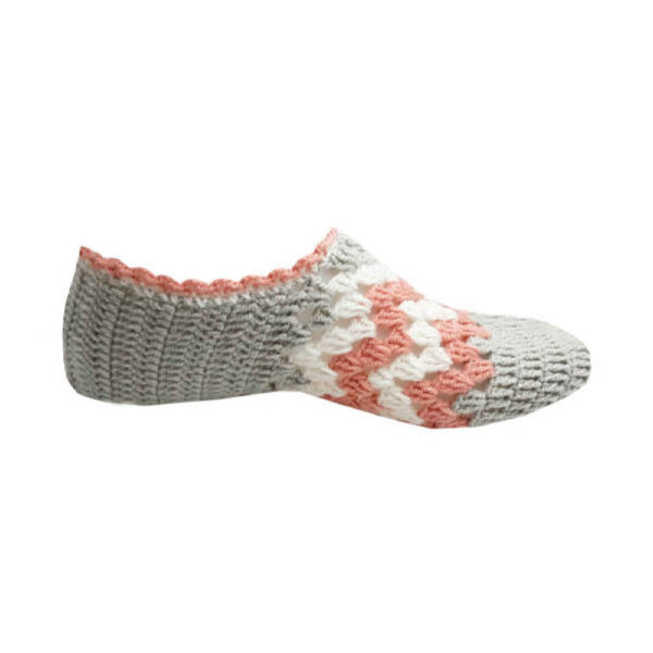 Crochet Slippers for Women Wool Knitted Model Tanaz