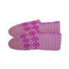 Crochet Slippers for Women Cotton Knitted Model Violet
