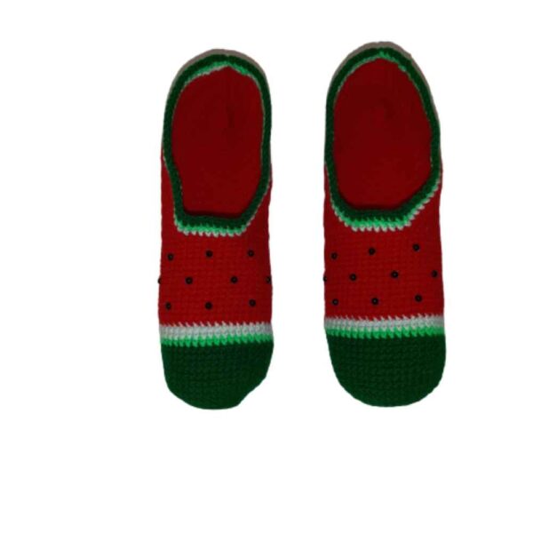 Crochet Slippers for Women Cotton Knitted Yalda Watermelon