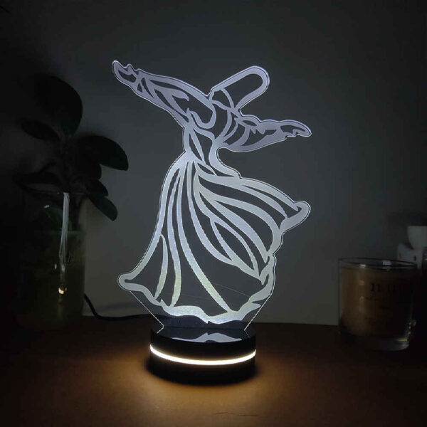 Persian 3D LED Night Light Sufi Sama Dance