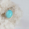 Persian Silver Pendant with Turquoise Gemstone Laleh