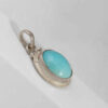 Persian Silver Pendant with Turquoise Gemstone Laleh