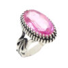 Persian Pink Topaz Silver Ring for Men Jalal