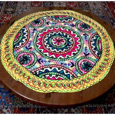 Hand Embroidered Round Tablecloth Model Khorshid