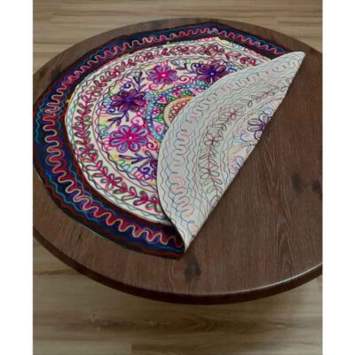 Hand Embroidered Round Tablecloth Model Kian