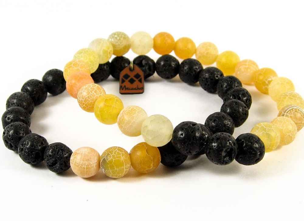 Set of 2 Beaded Bracelets for Men and Women – Khorshid Model