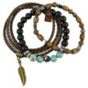 Set of 3 Beaded Bracelets for Men and Women – Nature Collection