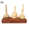Set of 3 Handmade Persian Wooden Spinning Tops – Elegant Traditional Toys