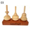 Set of 3 Handmade Persian Wooden Spinning Tops – Elegant Traditional Toys