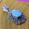Persian Silver Pendant with Turquoise Gemstone Ahoo