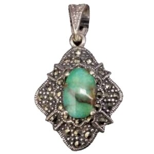 Silver Pendant with Persian Turquoise Model Asa