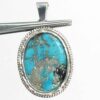 Persian Silver Pendant with Turquoise Gemstone Azal