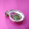 Persian Silver Pendant with Turquoise Gemstone Dela