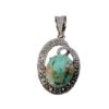Persian Silver Pendant with Turquoise Gemstone Dela