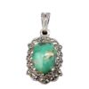 Persian Silver Pendant with Turquoise Gemstone Elen