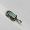Persian Silver Pendant with Turquoise Gemstone Eram