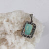 Persian Silver Pendant with Turquoise Gemstone Eram
