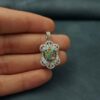 Persian Silver Pendant with Turquoise Gemstone Farah