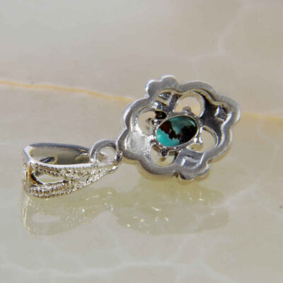 Persian Silver Pendant with Turquoise Gemstone Lena
