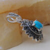 Persian Silver Pendant with Turquoise Gemstone Lia