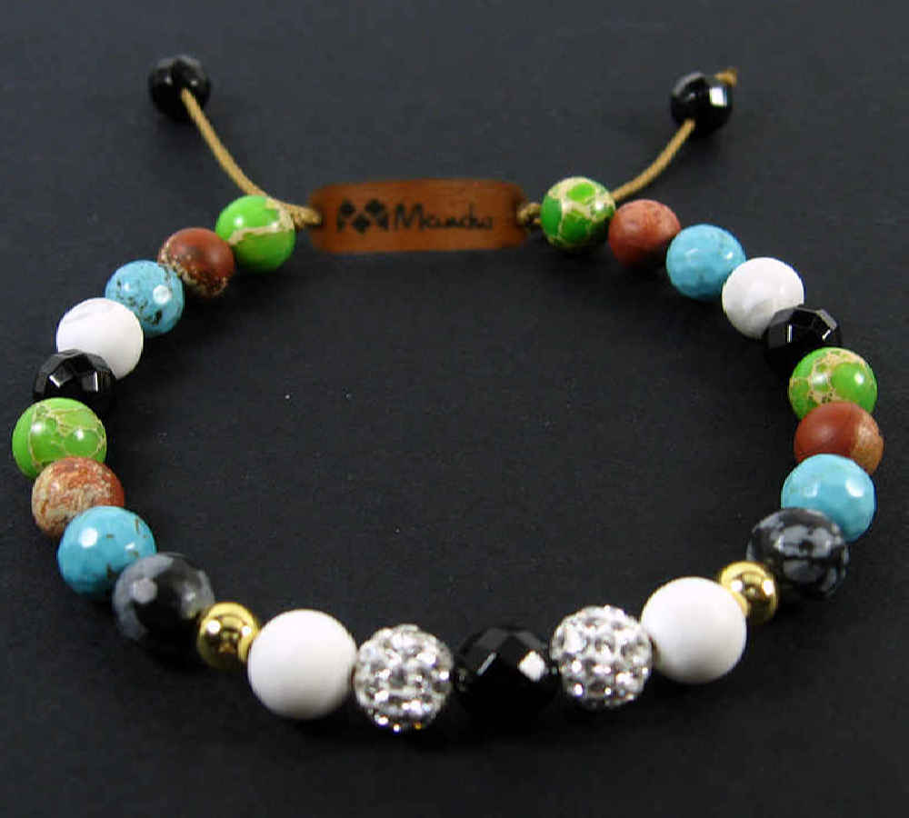 Beaded Bracelet for Men and Women – Rainbow Design