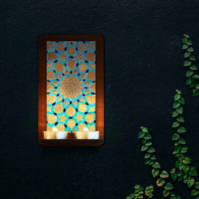 Persian Wooden Tealight Wall Sconce Ayda (x2)