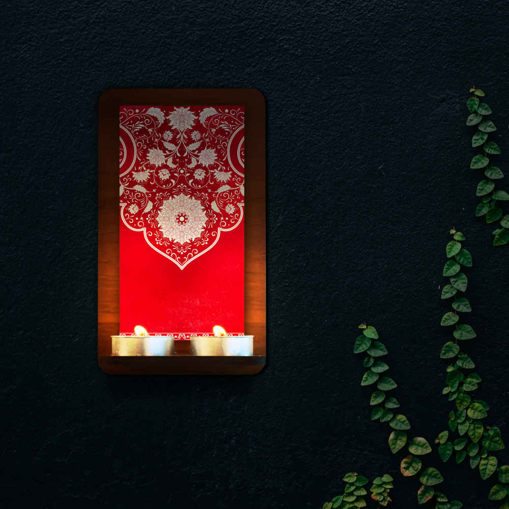 Persian Wooden Tealight Wall Sconce Babak (x2)