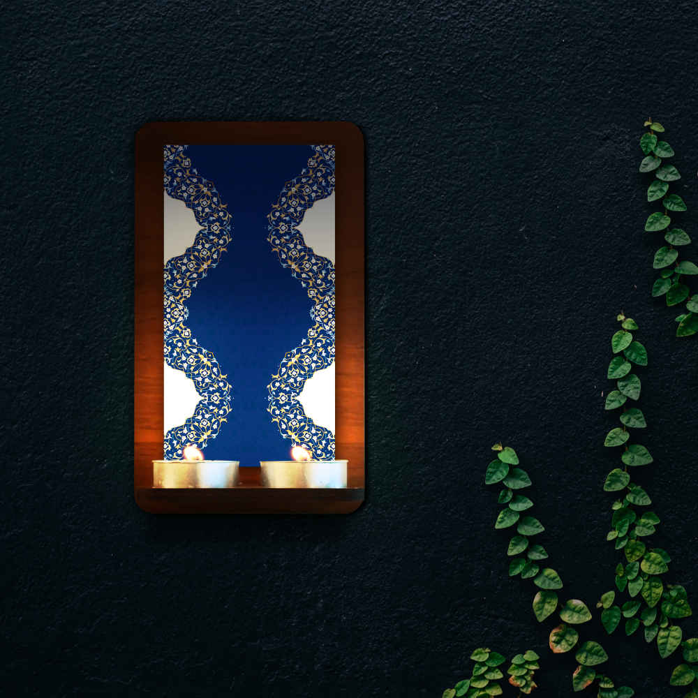 Persian Wooden Tealight Wall Sconce Bahram (x2)
