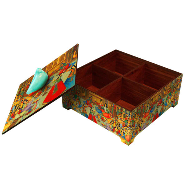 Miniature Style Wooden Candy Organizer Box