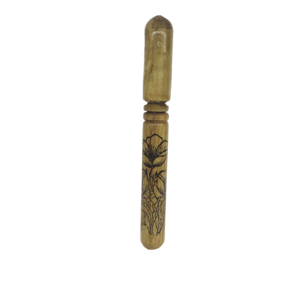 Persian Surma Dani Container for Keeping Kohl Made of Wood Golbarg (x2)