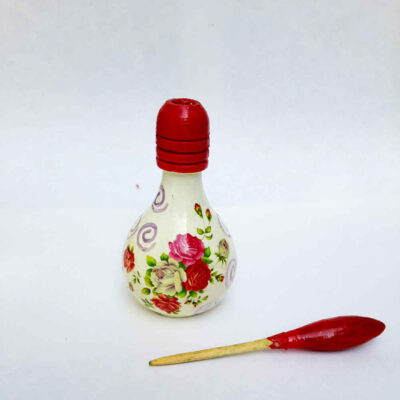 Persian Surma Dani Container for Keeping Kohl Made of Wood Golestan (x2)