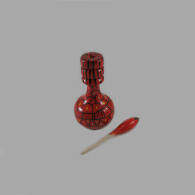 Persian Surma Dani Container for Keeping Kohl Made of Wood Kereshmeh (x2)