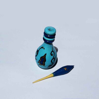 Persian Surma Dani Container for Keeping Kohl Made of Wood Somayeh (x2)