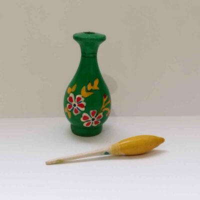 Persian Surma Dani Container for Keeping Kohl Made of Wood Yasna (x2)