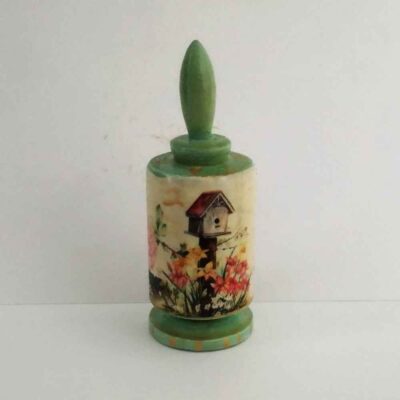 Persian Surma Dani Container for Keeping Kohl Made of Wood Tabiaat (x2)