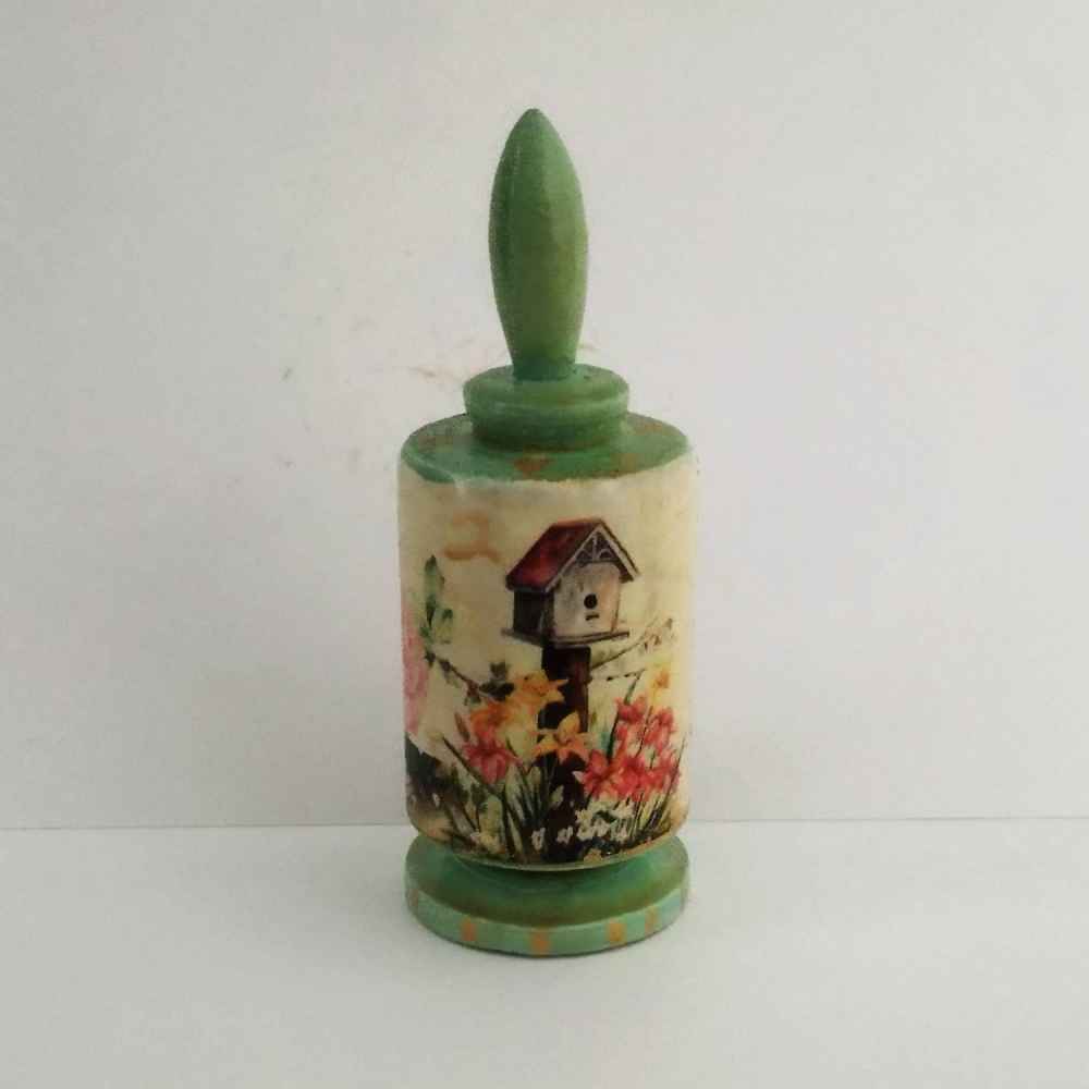 Persian Surma Dani Container for Keeping Kohl Made of Wood Tabiaat (x2)