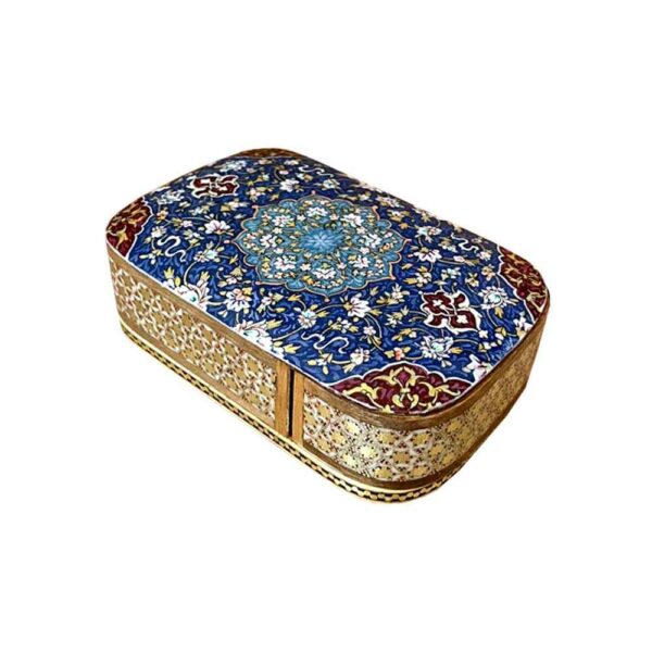 Persian Wooden Playing Card Box - Khatam Enameled