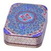 Wooden Business Card Box Inspired by Persian Khatamkari Art Flower
