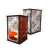 Persian Wooden Tealight Lantern Floral (x2)
