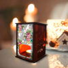 Persian Wooden Tealight Lantern Floral (x2)